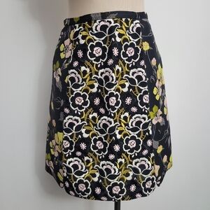 Giambattlista Valli Fall 2015 Floral A Line Skirt Made In Italy Size 42 US Small